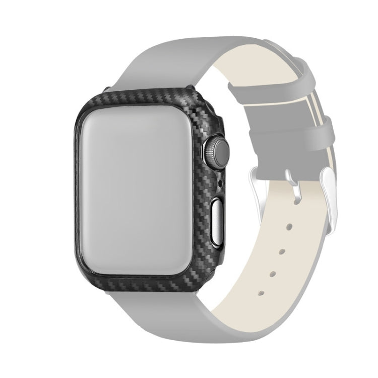 PC Carbon Fiber Frame Watch Case For Apple Watch Series 9 / 8 / 7 45mm(Black)