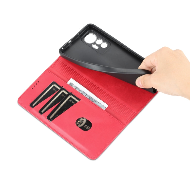 For Xiaomi 12 Lite AZNS Magnetic Calf Texture Leather Phone Case