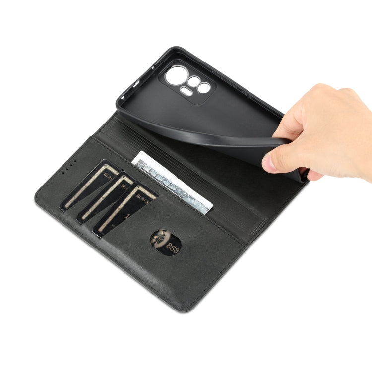 For Xiaomi 12 Lite AZNS Magnetic Calf Texture Leather Phone Case