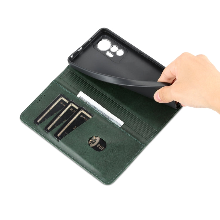 For Xiaomi 12 Lite AZNS Magnetic Calf Texture Leather Phone Case