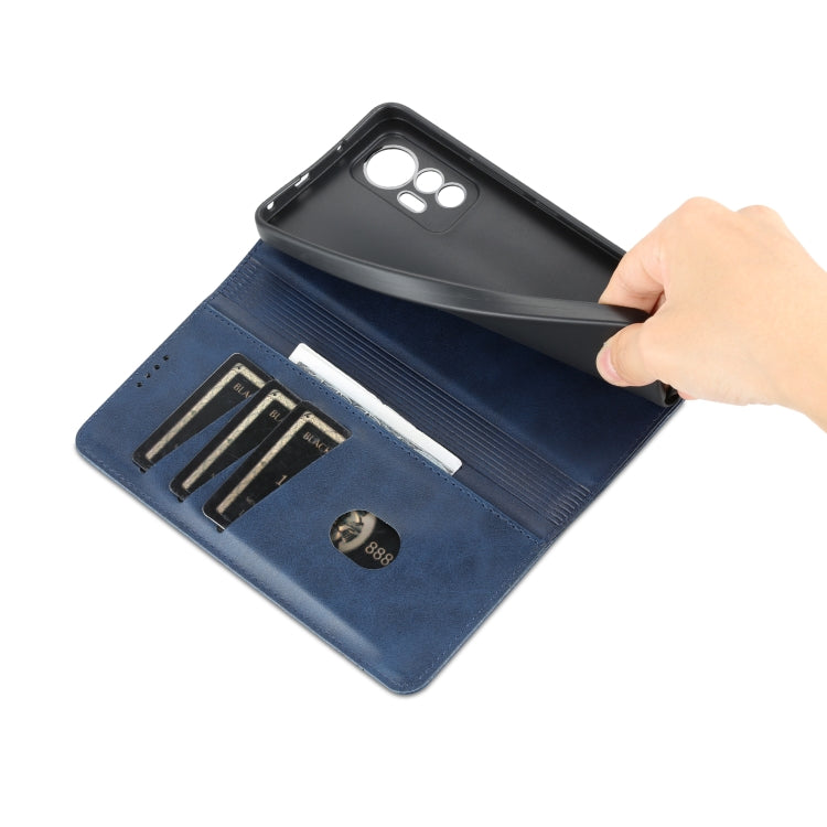 For Xiaomi 12 Lite AZNS Magnetic Calf Texture Leather Phone Case