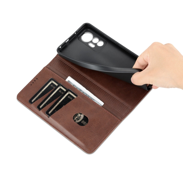 For Xiaomi 12 Lite AZNS Magnetic Calf Texture Leather Phone Case
