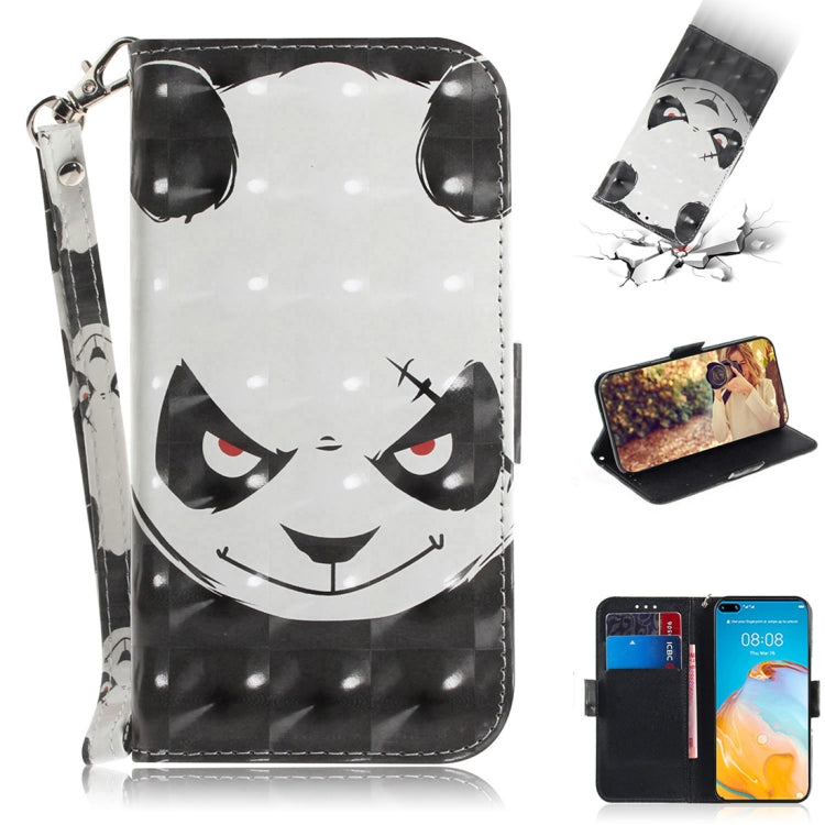 For Huawei P40 3D Painting Horizontal Flip Leather Case with Holder & Card Slot & Wallet & Lanyard