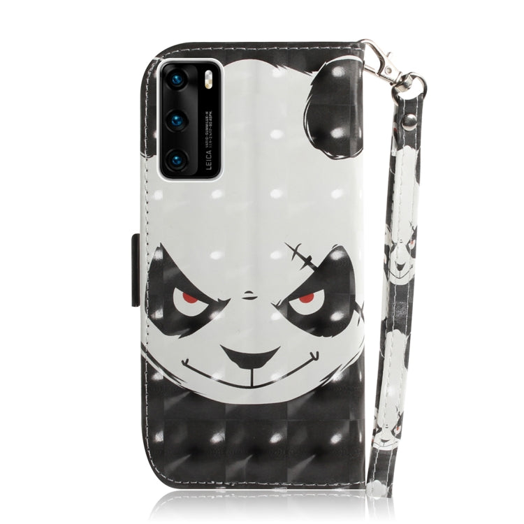 For Huawei P40 3D Painting Horizontal Flip Leather Case with Holder & Card Slot & Wallet & Lanyard