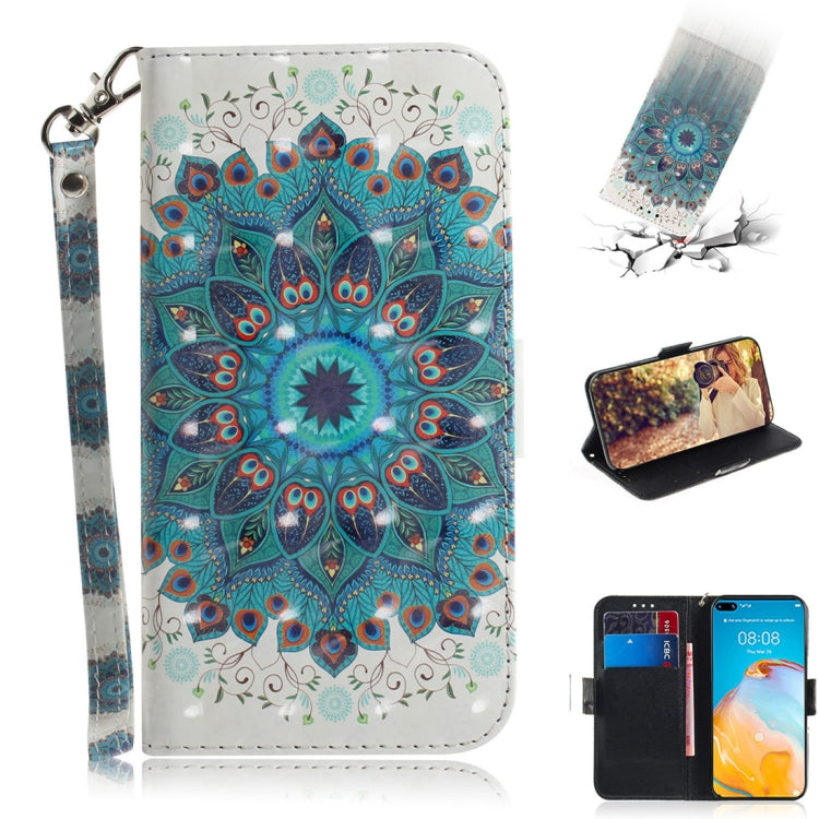 For Huawei P40 3D Painting Horizontal Flip Leather Case with Holder & Card Slot & Wallet & Lanyard