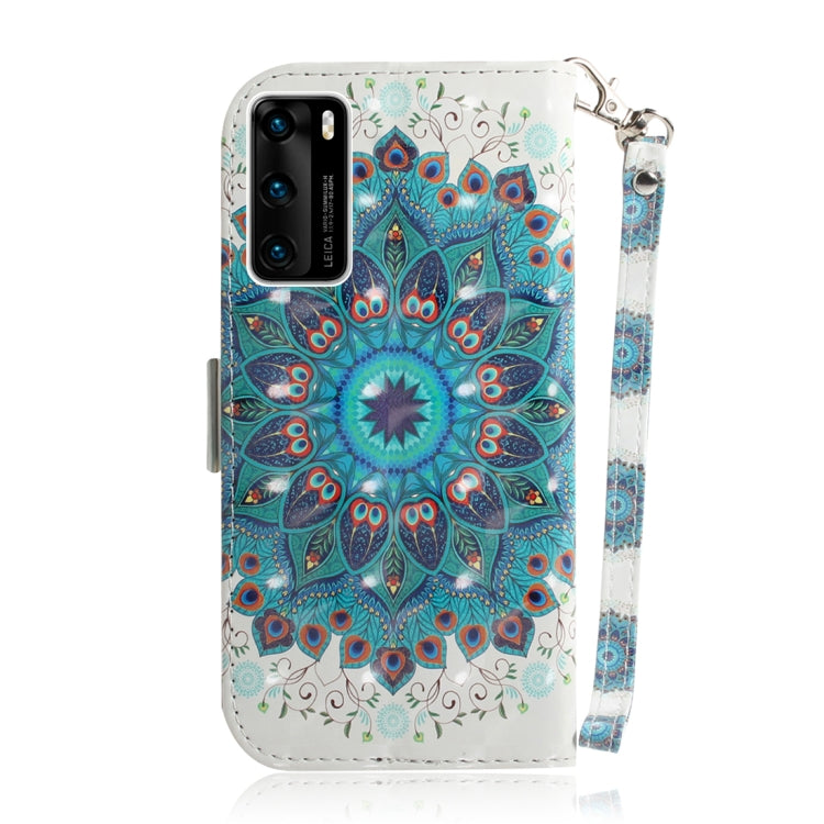 For Huawei P40 3D Painting Horizontal Flip Leather Case with Holder & Card Slot & Wallet & Lanyard