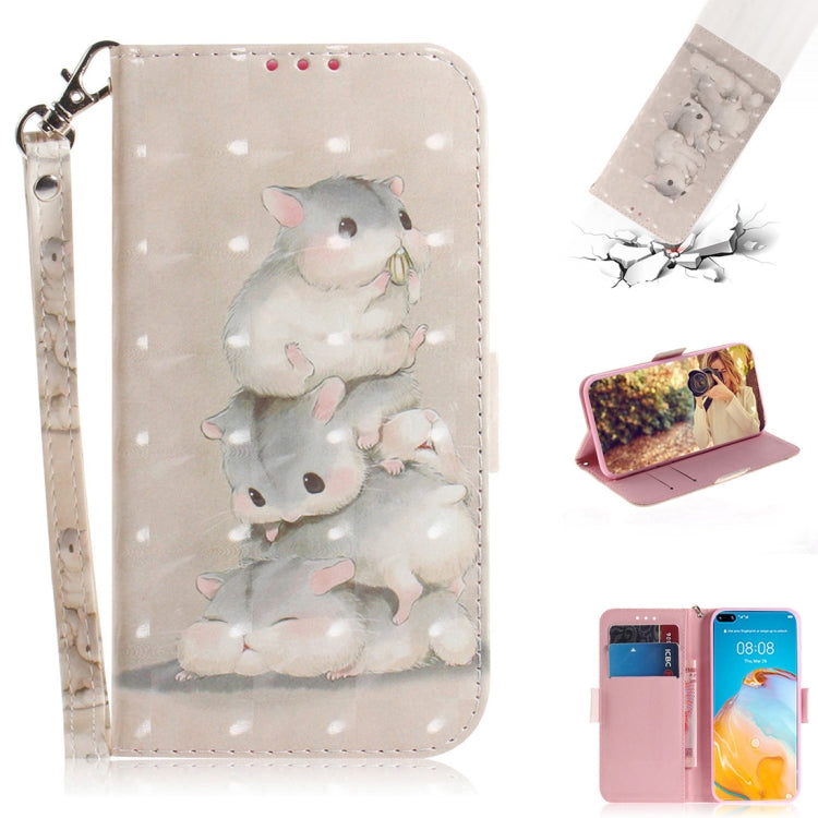 For Huawei P40 3D Painting Horizontal Flip Leather Case with Holder & Card Slot & Wallet & Lanyard