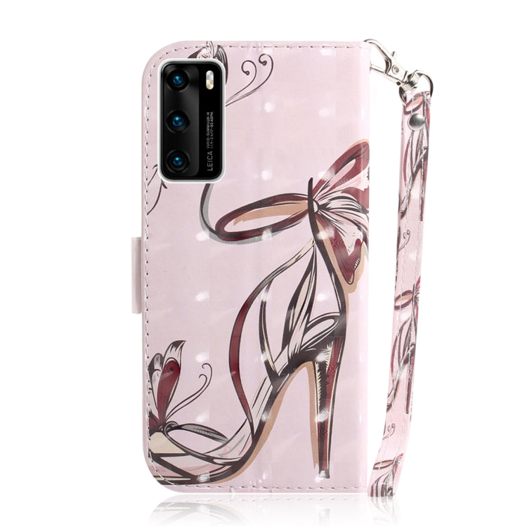 For Huawei P40 3D Painting Horizontal Flip Leather Case with Holder & Card Slot & Wallet & Lanyard