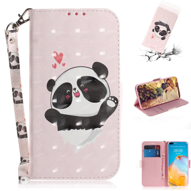 For Huawei P40 3D Painting Horizontal Flip Leather Case with Holder & Card Slot & Wallet & Lanyard