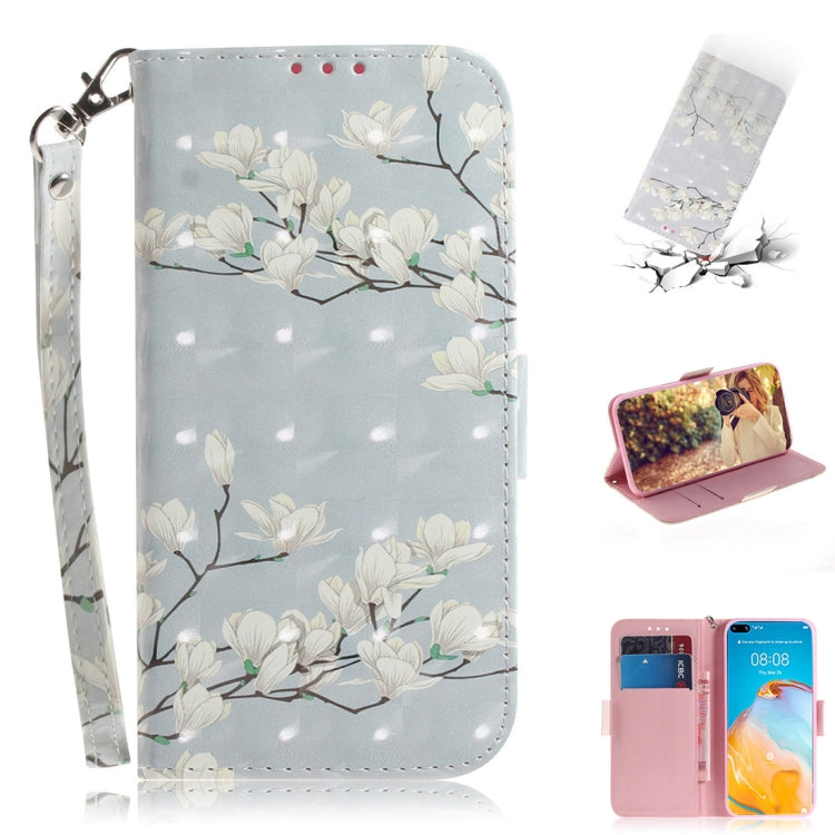 For Huawei P40 3D Painting Horizontal Flip Leather Case with Holder & Card Slot & Wallet & Lanyard