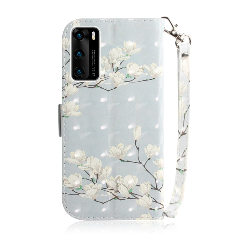 For Huawei P40 3D Painting Horizontal Flip Leather Case with Holder & Card Slot & Wallet & Lanyard