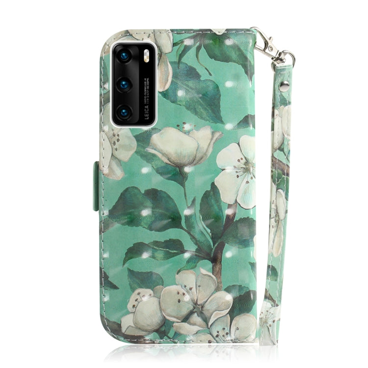 For Huawei P40 3D Painting Horizontal Flip Leather Case with Holder & Card Slot & Wallet & Lanyard
