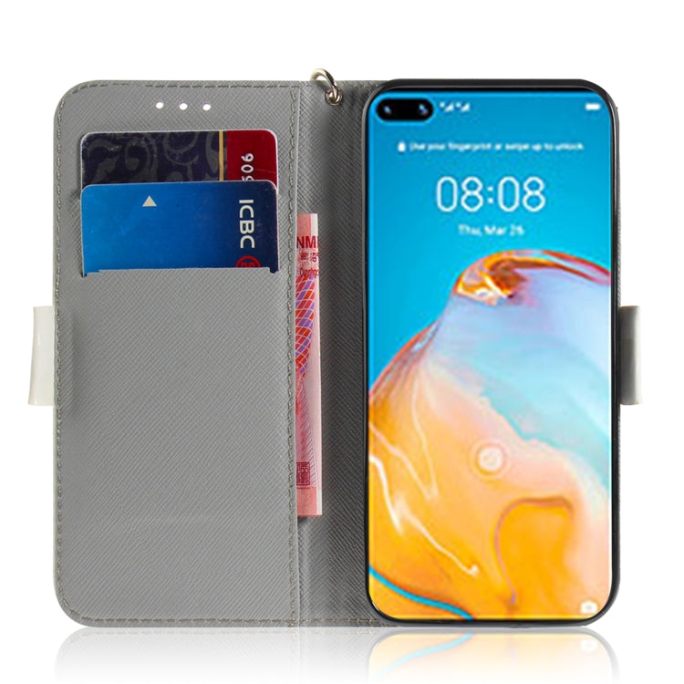 For Huawei P40 3D Painting Horizontal Flip Leather Case with Holder & Card Slot & Wallet & Lanyard
