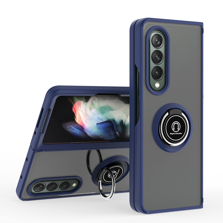 For Samsung Galaxy Z Fold4 Q Shadow 1 Series TPU + PC Holder Phone Case