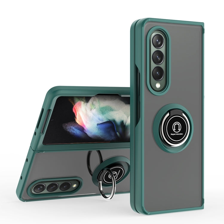 For Samsung Galaxy Z Fold4 Q Shadow 1 Series TPU + PC Holder Phone Case