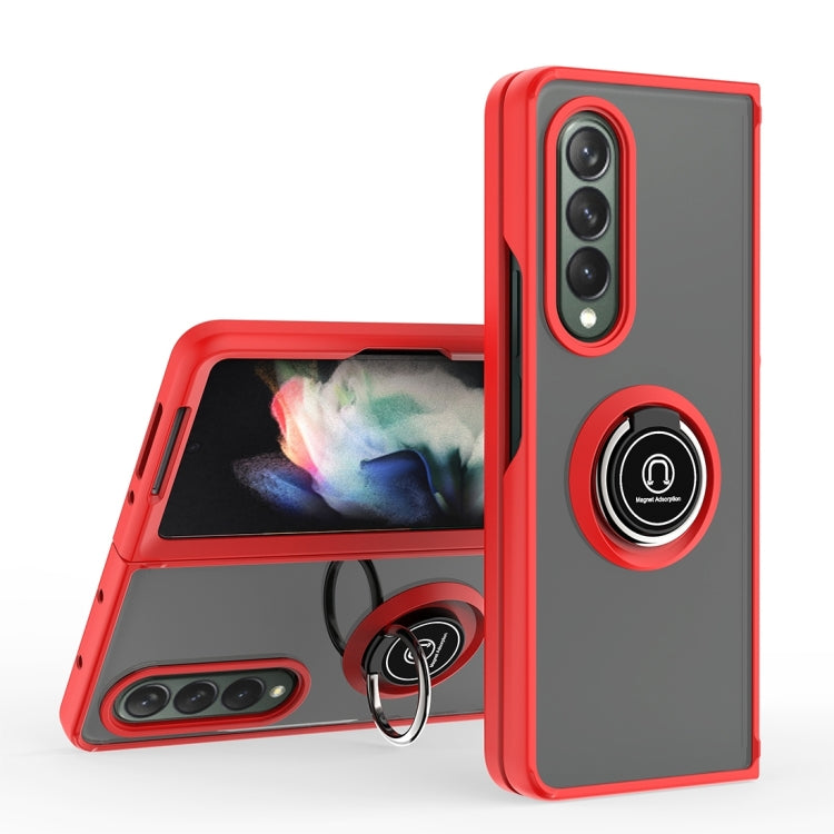 For Samsung Galaxy Z Fold4 Q Shadow 1 Series TPU + PC Holder Phone Case