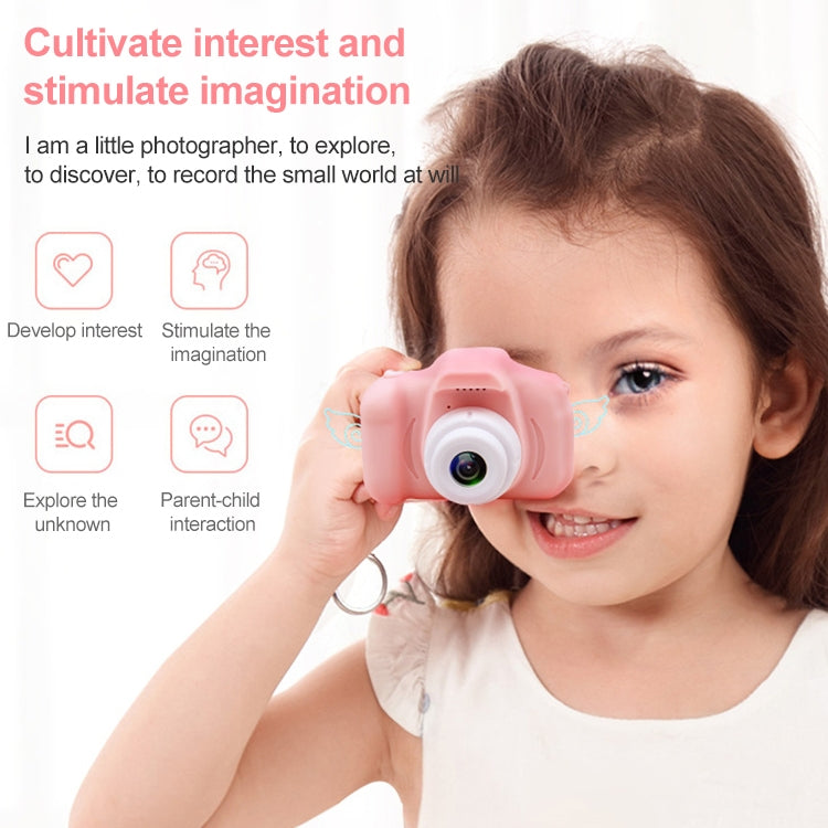 X2S 2.0 Inch LCD Screen Mini Children Camera Digital Camera, For:800W Single Camera+32G+Card Reader+Cartoon Sticker