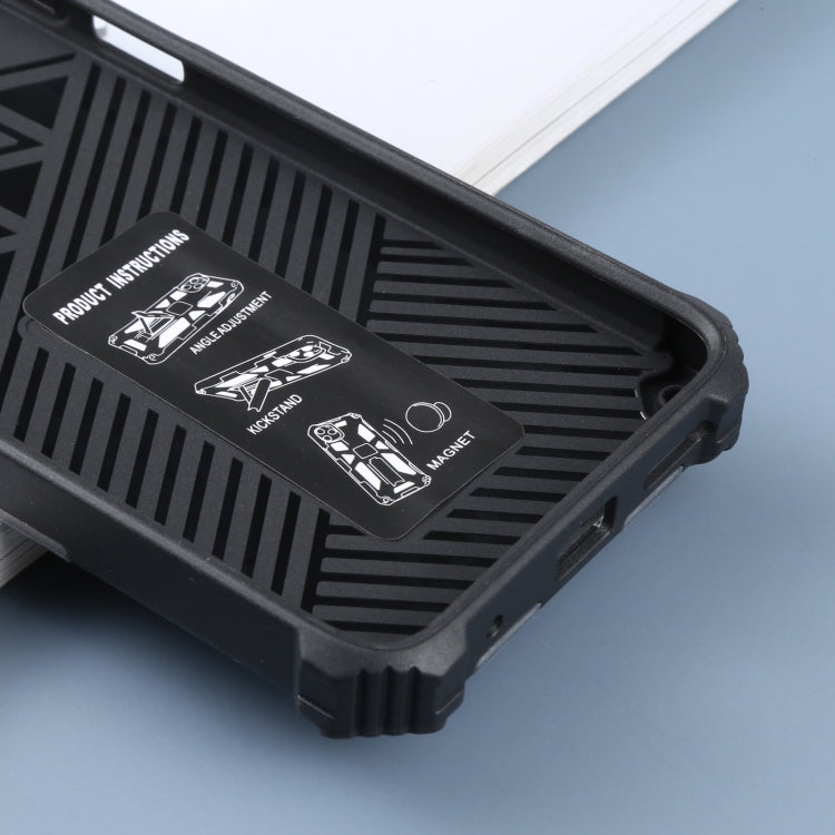 For Motorola Moto G22 Camouflage Armor Kickstand Magnetic Phone Case