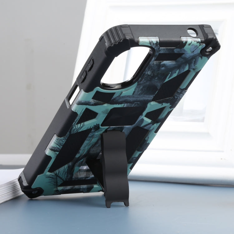 For Motorola Moto G22 Camouflage Armor Kickstand Magnetic Phone Case
