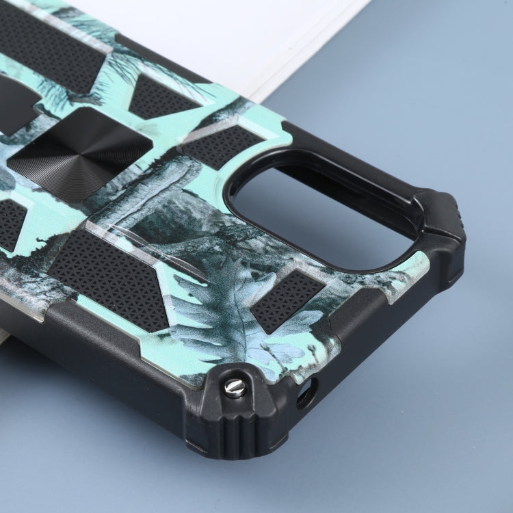 For Motorola Moto G22 Camouflage Armor Kickstand Magnetic Phone Case