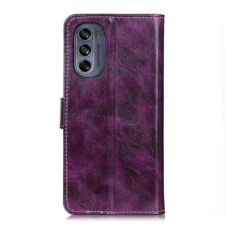 For Motorola Moto G62 5G Retro Crazy Horse Texture Horizontal Flip Leather Phone Case