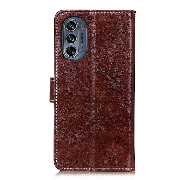 For Motorola Moto G62 5G Retro Crazy Horse Texture Horizontal Flip Leather Phone Case