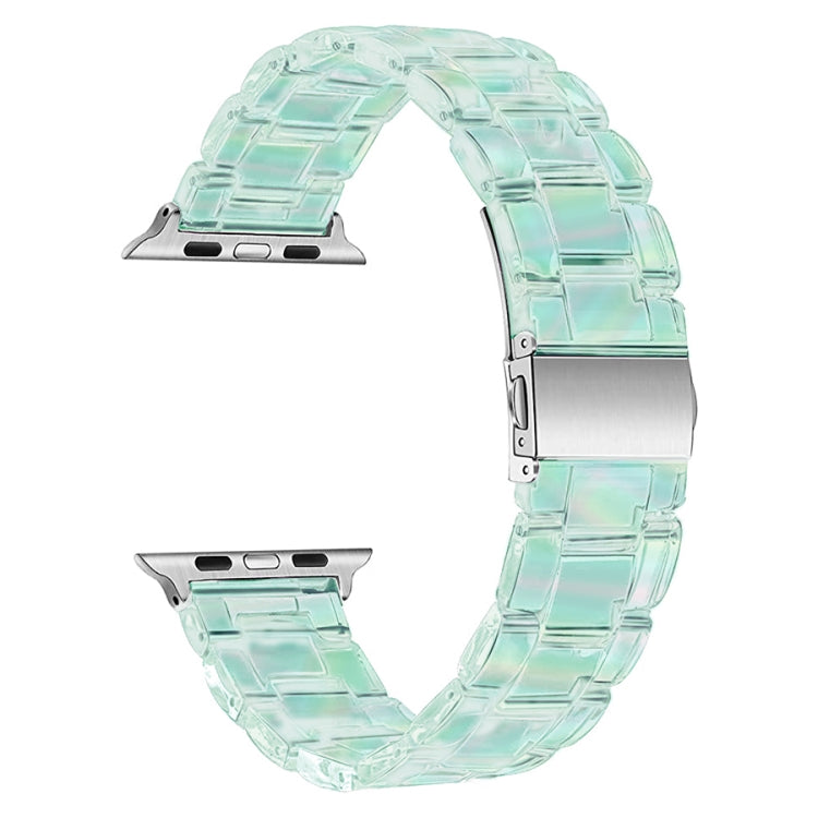 22mm Universal Three-Bead Translucent Watch Band(Gradient Green)