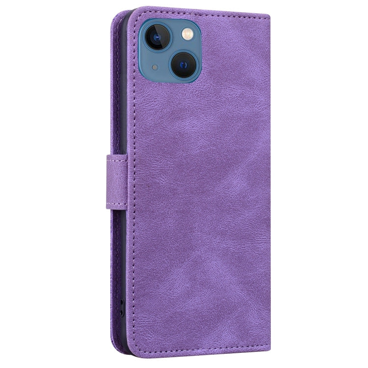 For iPhone 13 mini Geometric Mandala Embossed Leather Phone Case