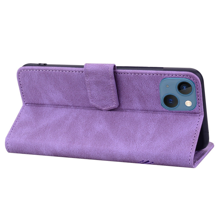 For iPhone 13 mini Geometric Mandala Embossed Leather Phone Case