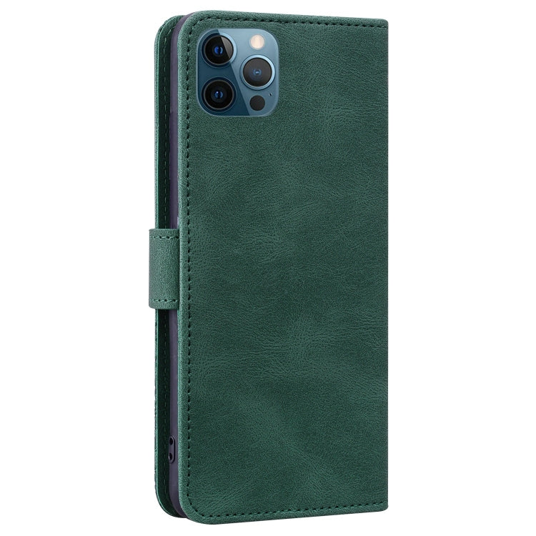 For iPhone 12 Pro Max Geometric Mandala Embossed Leather Phone Case