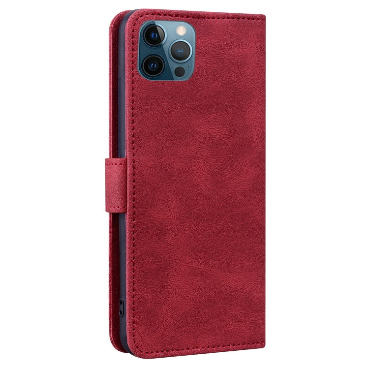 For iPhone 12 Pro Geometric Mandala Embossed Leather Phone Case