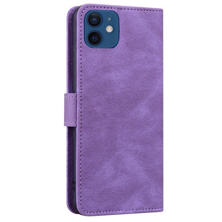 For iPhone 12 Geometric Mandala Embossed Leather Phone Case