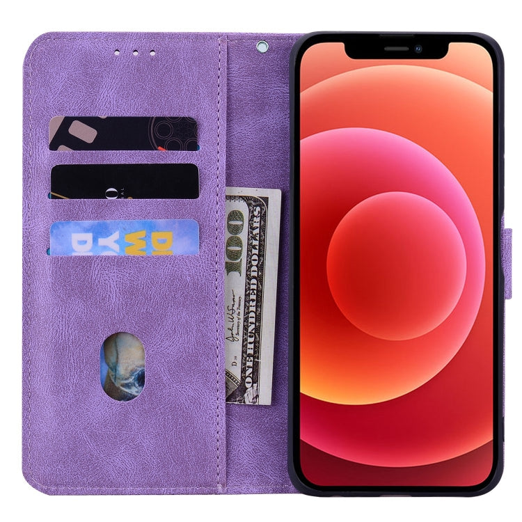 For iPhone 12 Geometric Mandala Embossed Leather Phone Case