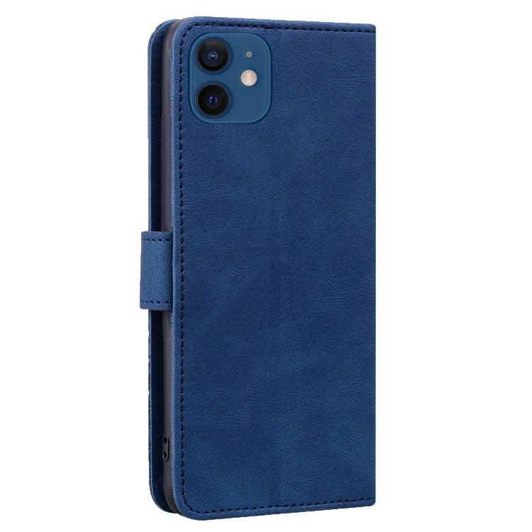 For iPhone 12 mini Geometric Mandala Embossed Leather Phone Case