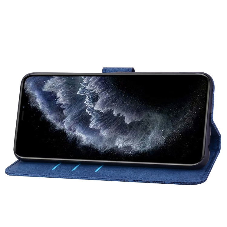 For iPhone 11 Pro Max Geometric Mandala Embossed Leather Phone Case