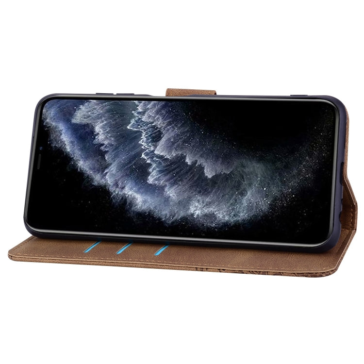 For iPhone 11 Pro Max Geometric Mandala Embossed Leather Phone Case