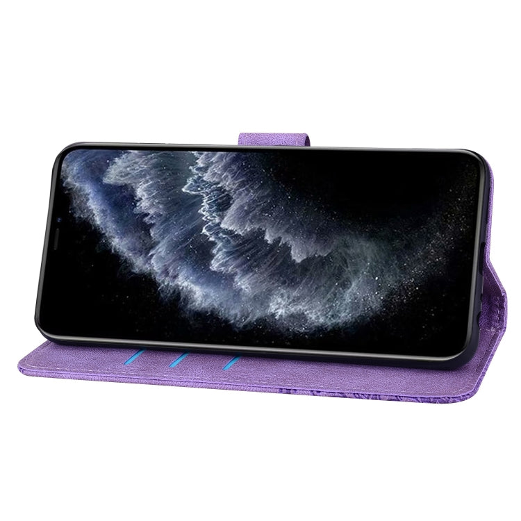 For iPhone 11 Pro Max Geometric Mandala Embossed Leather Phone Case