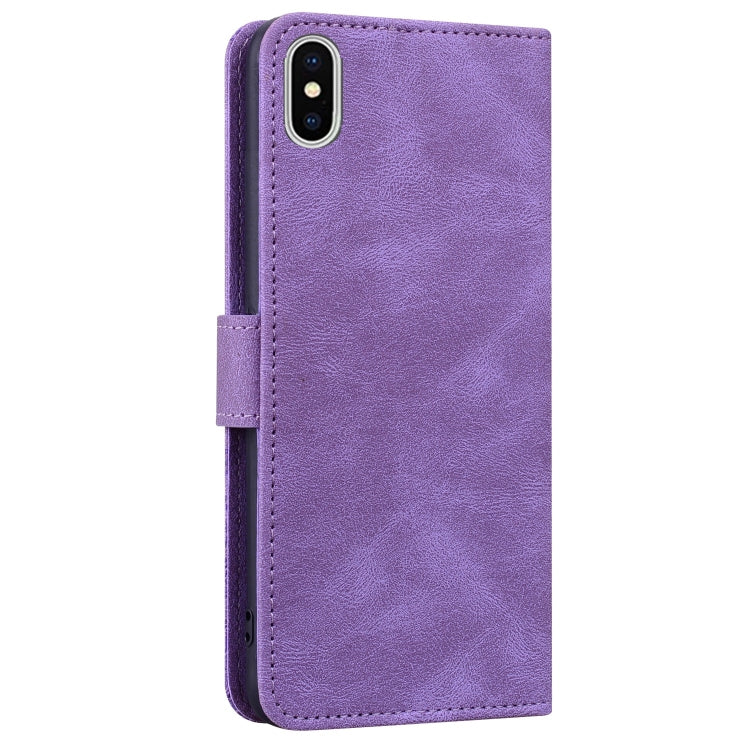 For iPhone XS Max Geometric Mandala Embossed Leather Phone Case
