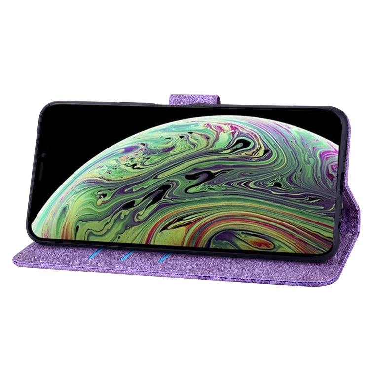 For iPhone XS Max Geometric Mandala Embossed Leather Phone Case