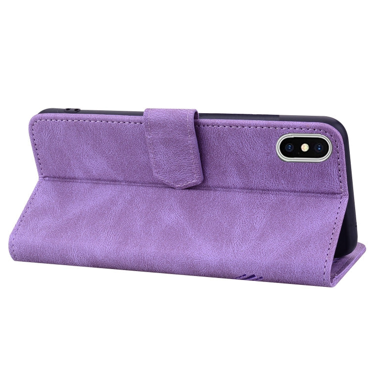 For iPhone X / XS Geometric Mandala Embossed Leather Phone Case