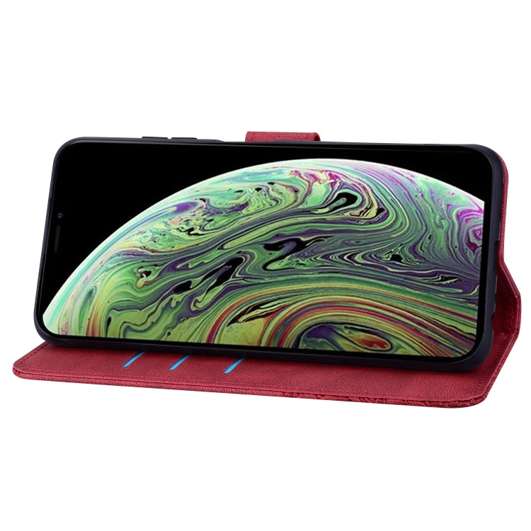 For iPhone XR Geometric Mandala Embossed Leather Phone Case