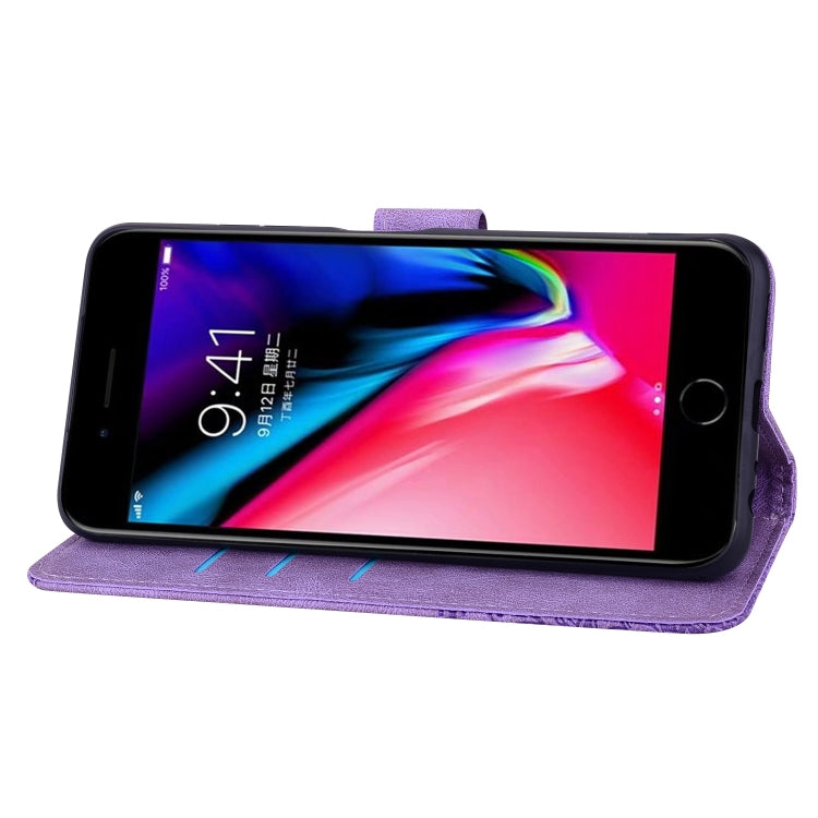 Geometric Mandala Embossed Leather Phone Case For iPhone 8 Plus / 7 Plus