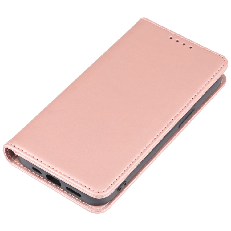 For iPhone 14 Magnetism Skin Feel Card Holder Leather Phone Case
