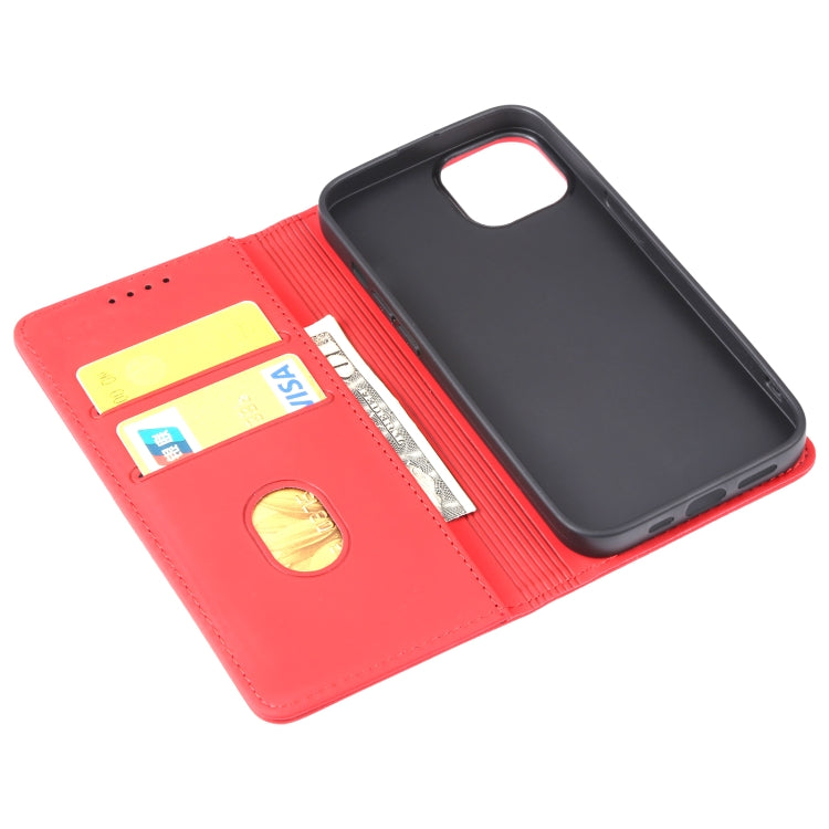 For iPhone 14 Magnetism Skin Feel Card Holder Leather Phone Case