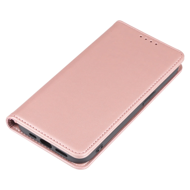 For iPhone 14 Pro Magnetism Skin Feel Card Holder Leather Phone Case