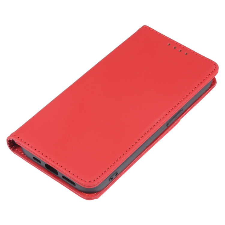 For iPhone 14 Pro Magnetism Skin Feel Card Holder Leather Phone Case