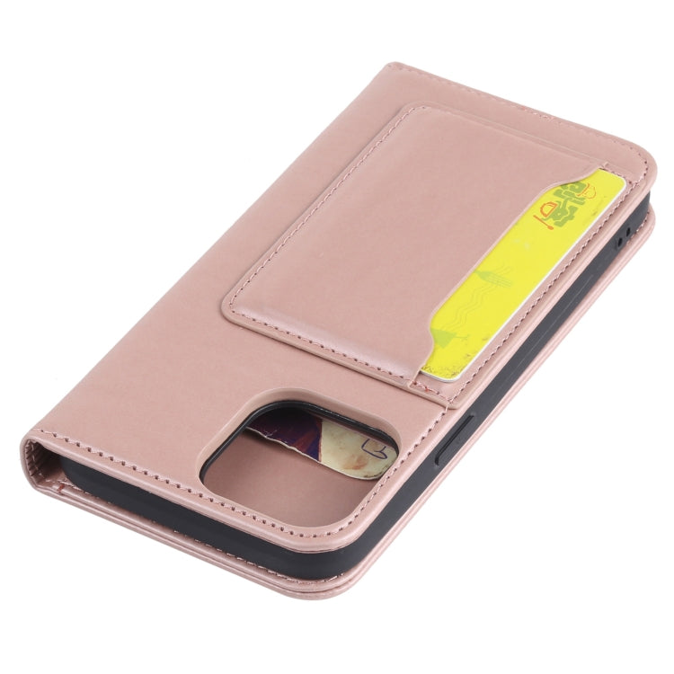 For iPhone 14 Pro Max Magnetism Skin Feel Card Holder Leather Phone Case