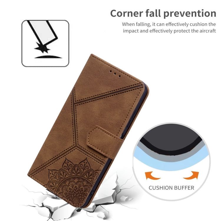 For Xiaomi Redmi 9 Geometric Mandala Embossed Leather Phone Case