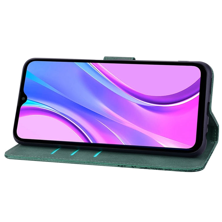 For Xiaomi Redmi 9A Geometric Mandala Embossed Leather Phone Case