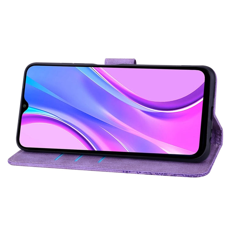 For Xiaomi Redmi Note 8 Pro Geometric Mandala Embossed Leather Phone Case